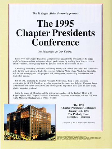 The 1995 Chapter Presidents Conference